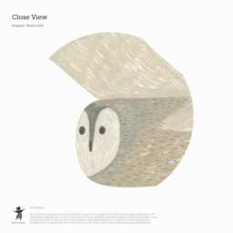 Pencil Owl Fabric Wall Sticker. Removable & Reusable - thumbnail 3