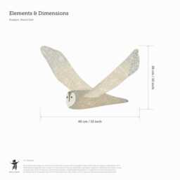 Pencil Owl Fabric Wall Sticker. Removable & Reusable - thumbnail 2