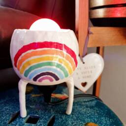The Rainbow Lamp - Handmade Ceramic Table Lamp. Pottery Gift. Home D??cor. Ceramic Lighting. Table - thumbnail 3