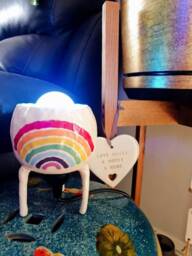 The Rainbow Lamp - Handmade Ceramic Table Lamp. Pottery Gift. Home D??cor. Ceramic Lighting. Table