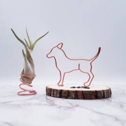 Wire Chihuahua Sculpture, Pet Memorial Portrait, Dog Lover Gift - thumbnail 2