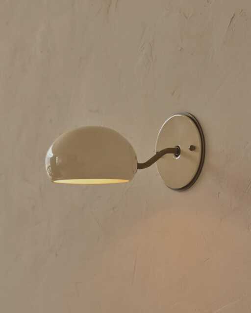 1950S Stilnovo Perforated Painted Metal & Brass Wall Lamp Mid Century Modern Vintage Light Fixture Attributed To Italian - image 1