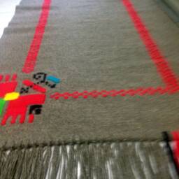 Handwoven Wool Rug With Traditional Bulgarian Ethno Motifs. Handmade Runner. Red Area Rug, Kitchen Living Room Carpet, Bedroom - thumbnail 2