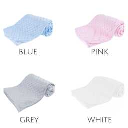 Personalized Baby Roses Swaddle, Soft Fleece Wrap, Custom Embroidered - thumbnail 3