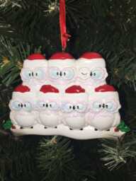 Personalized Owl Family Christmas Tree Ornament
