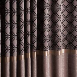 Beige Stone & Gold Turkish Curtain Panel Luxury Home Drape - thumbnail 4