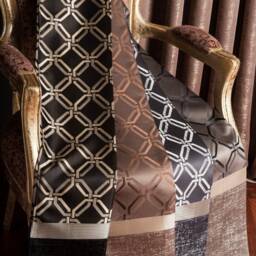 Beige Stone & Gold Turkish Curtain Panel Luxury Home Drape - thumbnail 3