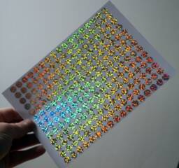 Holographic Polka Dot A5 Sticker Sheet - Silver Sparkle Effect Peel & Stick Decal For Wall Art, Planner, Diary, Phone, Car, Journal - thumbnail 1
