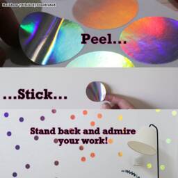 Holographic Polka Dot A5 Sticker Sheet - Silver Sparkle Effect Peel & Stick Decal For Wall Art, Planner, Diary, Phone, Car, Journal - thumbnail 3