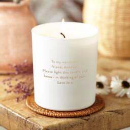 Personalised Christmas Candle Engraved Woodland Scene, Scented Winter Gift - thumbnail 2