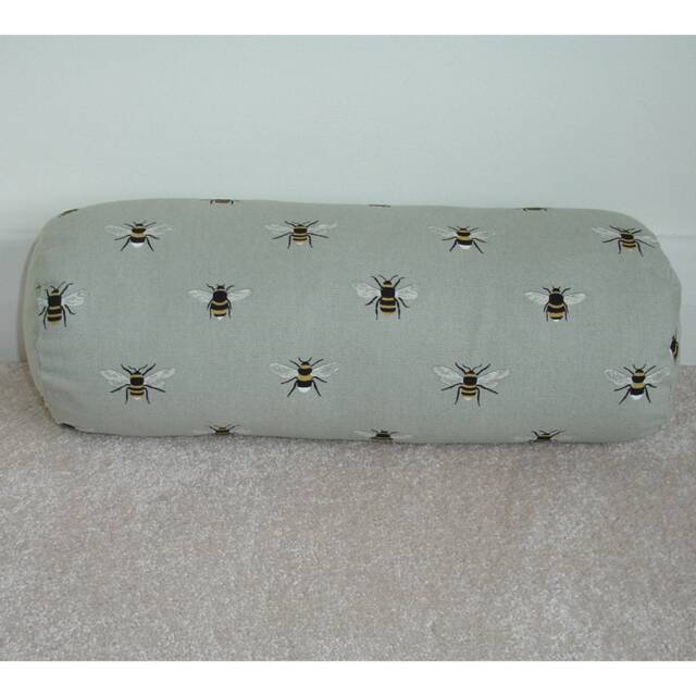 Bees Bolster Pillow Cover 6x16 Cylinder Round Bee Cushion Sham Neck Roll Scatter Throw Case 16x6 16 - image 1