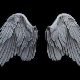 Angel Wings - Pair - Style 1 For Model Horse Artists Unpainted Resin - All Scales Available - thumbnail 2