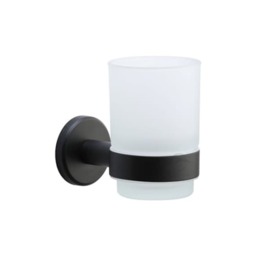 Oxford Toothbrush Holder. Wall Mounted With Frosted Glass Tumbler. Perfect Accessory For Your Bathroom Or Even Kitchen , Round Square - thumbnail 2
