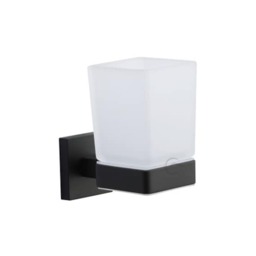 Oxford Toothbrush Holder. Wall Mounted With Frosted Glass Tumbler. Perfect Accessory For Your Bathroom Or Even Kitchen , Round Square - thumbnail 3