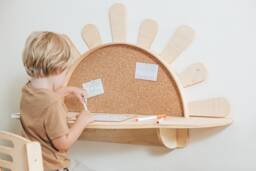 Sunshine Wall-Mounted Activity Table With Chair, Set Desk & Chair For 4 Year Old, Toddler Furniture, Montessori Table, Baby Dressing - thumbnail 1