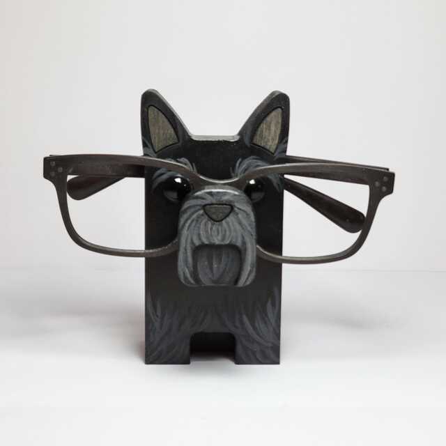 Wood Scottish Terrier Figure Eyeglass Stand - image 1