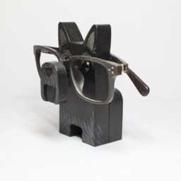 Wood Scottish Terrier Figure Eyeglass Stand - thumbnail 2
