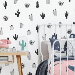 Cactus Wall Decals - Nursery Decals, Vinyl Tribal Stickers, Succulent & Cacti - thumbnail 4
