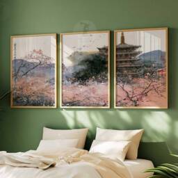 Japanese Set Of 3 Posters, Art Print Set, Wall Decor, Asian Gift, Floral Art, A1/A2/A3/A4 - thumbnail 3