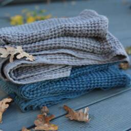 Linen Waffle Bath Towels, Natural Waffle Towels For Sauna, Gym, Organic Towel Hand, Face Set Bath, Super Absorbent Ecofriendly Towels - thumbnail 4