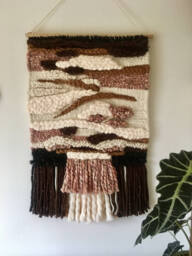 Autumn Hues Hand Woven Wall Tapestry Fiber Art Decor - 20x32