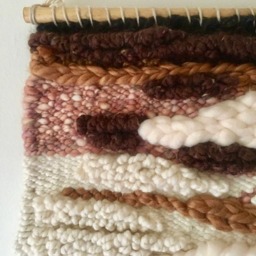 Autumn Hues Hand Woven Wall Tapestry Fiber Art Decor - 20x32 - thumbnail 3