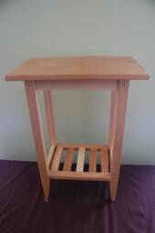 Rectangular Hard Maple & Cherry Shaker Style End Table With Shelf - thumbnail 1