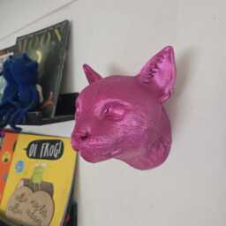 Cat Wall Art - Animal Mount- 3D Printed - thumbnail 3