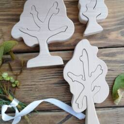 Set Of Tree, Wooden Trees, Puzzle, Toys, Waldorf Wood Montessori Kids, Toys For Kids, Christmas Toys - thumbnail 2