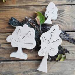 Set Of Tree, Wooden Trees, Puzzle, Toys, Waldorf Wood Montessori Kids, Toys For Kids, Christmas Toys - thumbnail 3