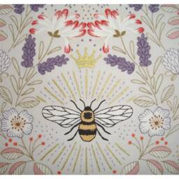 Beehive Pillow Cover Bee 12x16 Oblong Bees Lavender Garden Floral Cushion Case Sham Pillowcase 40cm - thumbnail 2