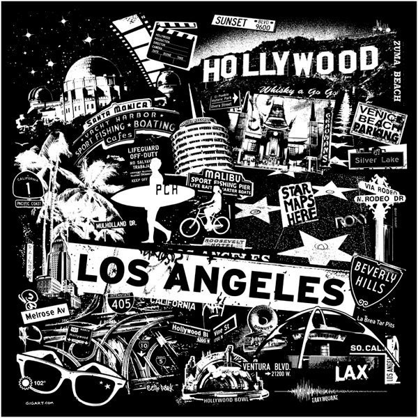 Hollywood West Coast Los Angele Surf Malibu Art Print Poster Wall Decor - Etsy