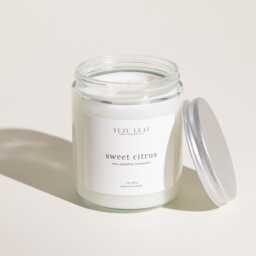 Yuzu Citrus Scented Candle - 7Oz Coconut Wax, Fruity Home Fragrance - thumbnail 1