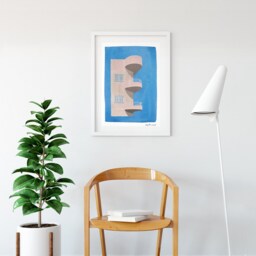 Tel Aviv Bauhaus Art Print, Illustrated Architecture Poster - thumbnail 3