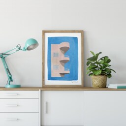 Tel Aviv Bauhaus Art Print, Illustrated Architecture Poster - thumbnail 2