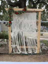 Macrame Curtain, Boho Wedding Photography Backdrop, Large Wall Hanging Decor - thumbnail 2