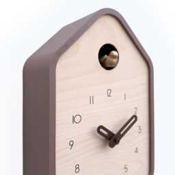 Modern Wooden Cuckoo Clock - Light Brown, Adjustable Volume - thumbnail 4