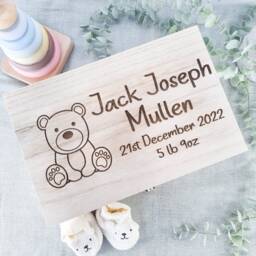 Baby Memory Keepsake Box Teddy Bear Animals