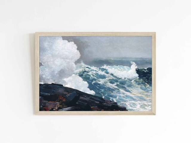 Northeaster - Seascape Nautical Oil Painting Ocean Vintage 20Th Century Winslow Homer Art Print Sizes 5x7 8x12 12x16 16x24 - image 1