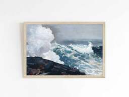 Northeaster - Seascape Nautical Oil Painting Ocean Vintage 20Th Century Winslow Homer Art Print Sizes 5x7 8x12 12x16 16x24 - thumbnail 1