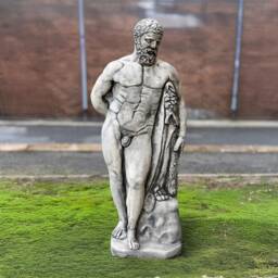 Concrete Hercules Statue Stone Greek Sculpture Outdoor Man Figurine Cement Mythology Decoration Lover Gift Front Door Ornament - thumbnail 1