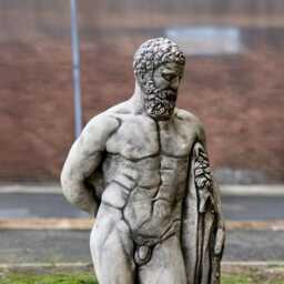 Concrete Hercules Statue Stone Greek Sculpture Outdoor Man Figurine Cement Mythology Decoration Lover Gift Front Door Ornament - thumbnail 2