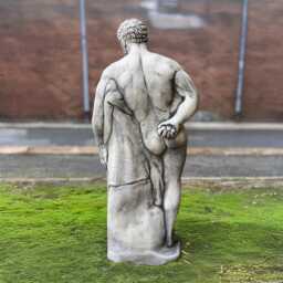 Concrete Hercules Statue Stone Greek Sculpture Outdoor Man Figurine Cement Mythology Decoration Lover Gift Front Door Ornament - thumbnail 4