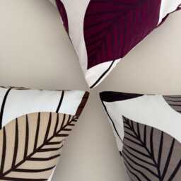Scandinavian Style Leaf Print Multicolour Cushion Cover Modern Minimalist Pillow - All Sizes - thumbnail 4