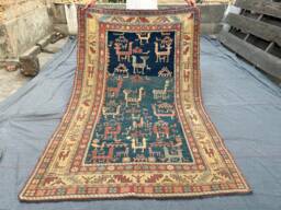 Beautiful 5'4x8'2 Ft Handmade Soumak Kilim Rug, Afghan Wool Area Geometric Nursery Flatweave Outdoor 165x251 cm - thumbnail 1