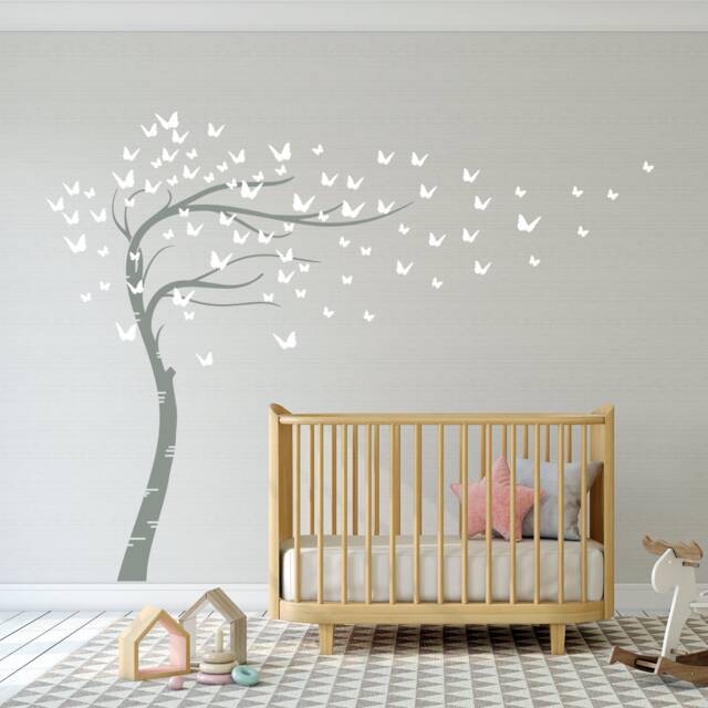 Large Personalized Enchanting Butterfly Tree Wall Decal Kids Room Decor - image 1