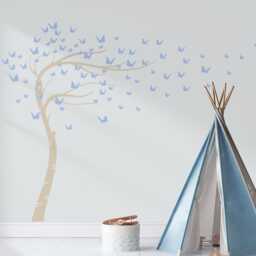Large Personalized Enchanting Butterfly Tree Wall Decal Kids Room Decor - thumbnail 2