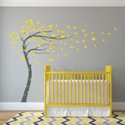 Large Personalized Enchanting Butterfly Tree Wall Decal Kids Room Decor - thumbnail 3