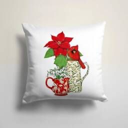 Christmas Flowers Cushion Cover/Floral Pillow Cover/Christmas Throw Case, Decor/Gift For Her/Christmas Gift - thumbnail 3