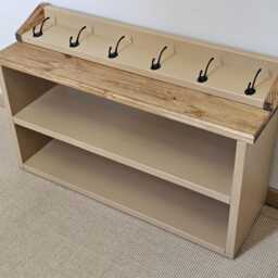 Handmade Wooden Shoe Rack Bench With Coat Rack Entryway Organizer - thumbnail 4